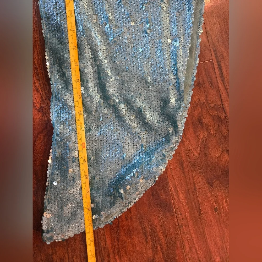 Fashion Nova Eyes For You Sequin Maxi Dress High Thigh Split Medium - Picture 9 of 13
